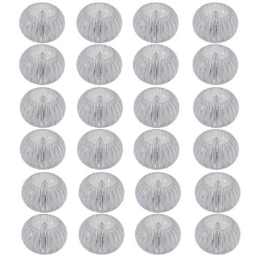 Imagem de Vela Led Decorativa Eletrônica Cristal Transparente Luz Amarela Enfeite Natal Jantar Eventos (24)