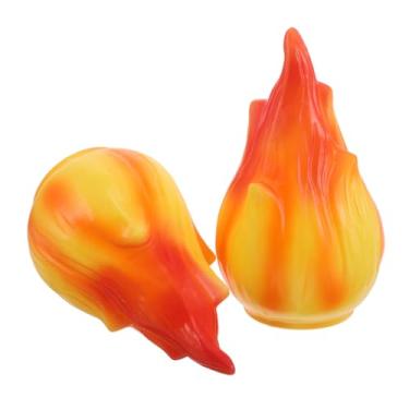 Imagem de Abajur com 2 peças: Abajur em forma de chama - Lâmpada de substituição de estaca para iluminação externa - Abajur superior de luz solar