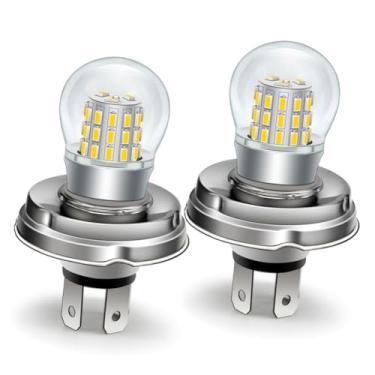 Imagem de Ruiandsion Lâmpada LED para motocicleta P45T H5 R2, branca quente, 10-30 V, sem polaridade, super brilhante, 3014 39SMD 800LM, driver embutido para lâmpada frontal de motocicleta, pacote com 2