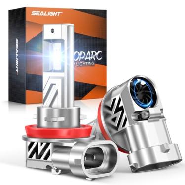 Imagem de SEALIGHT Lâmpada H9/H11/H8, 800% 44.000LM 6500K Saída Canbus Pronta, Lâmpadas LED H11 H8 para Powersports Vida útil IP68 60.0000 horas, tamanho 1:1 Instalação em 3 minutos, pacote com 2