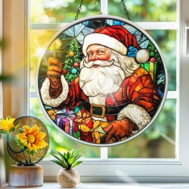 Imagem de Apanhador de sol de acrílico colorido, apanhadores de sol, decoração de janela suspensa de Papai Noel, arte de parede de criador de arco-íris, para quarto, varanda, interior, exterior, jardim