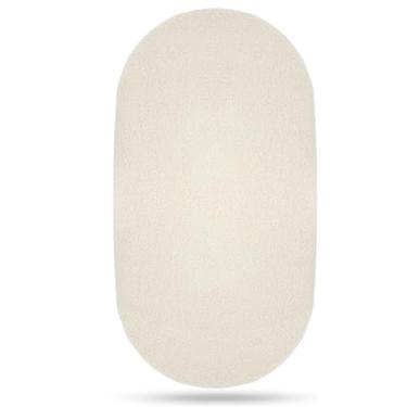 Imagem de Lençóis de berço de carneiro para bebê, retangular, oval, ampulheta, colchão, cesta de musselina, estilo neutro, 81 x 40,6 cm (bege)