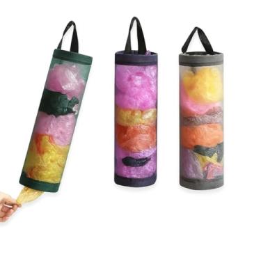 Imagem de Puxa Saco Organizador para Sacolas Plásticas Porta Sacolas Compacto Fácil de Usar com Abertura Inferior para Rápida Retirada