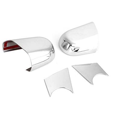 Imagem de aqxreight 4 Peças de Acabamento da Tampa da Base do Espelho Lateral Adequado para JL 2018 + Veículo Aprimorado Usado Adicionar Sentido Decoração Tampa Guarnição 2018 Base de Jipe ​​Principalmente