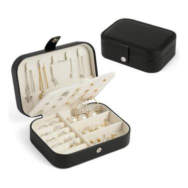 Imagem de Porta-Joias Compacto de Luxo Organizador de Joias Feminino Ideal para 