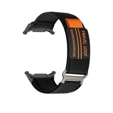 Imagem de ANZOAT Pulseira esportiva masculina de nylon para Samsung Galaxy Watch 7 Ultra de 47 mm para Galaxy 7 de 47 mm ultra sem lacunas (02 starlight black)