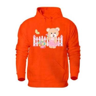 Imagem de Blusa Agasalho Moletom Feminino Plus Size Flanelado Com Capuz Ajustavel e Bolso Canguru-Feminino