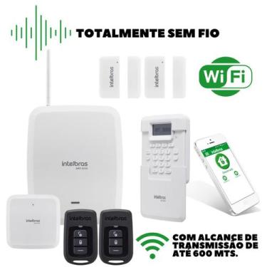 Imagem de Kit Alarme Intelbras AMT 8000 Central, Teclado, 2 Sensores e 2 Control