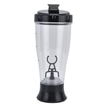 Imagem de Mingzhe Copo de Mistura Elétrico Simples 350ml café Leite Garrafa Agitador Automático para Exercício de Cozinha (Preta)