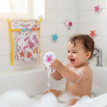 Imagem de Brinquedo Unicórnio Hora Do Banho C/ 16 Pçs Aderentes Em Eva - DIPEDU