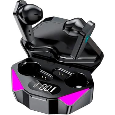 Imagem de Fone Gamer Bluetooth TWS Wireless RGB Com Som Estéreo Baixa Latência e Microfone