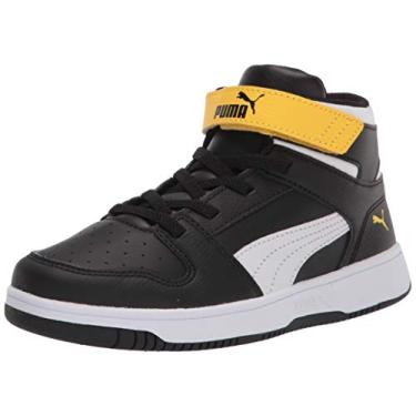 Imagem de Tênis infantil Puma Rebound., Puma Black-puma White-dandelion, 2 Little Kid