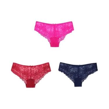 Imagem de Calcinhas Femininas Sexy De Renda Completa, Cintura Baixa, Respiráveis