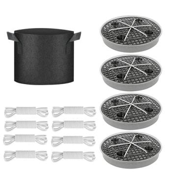 Imagem de Pires de plantas autoirrigáveis, bandeja de recipiente de flores - Bandejas de plantas de 30 cm para vasos com saco de cultivo de 5 galões - para estufa de jardim de flores