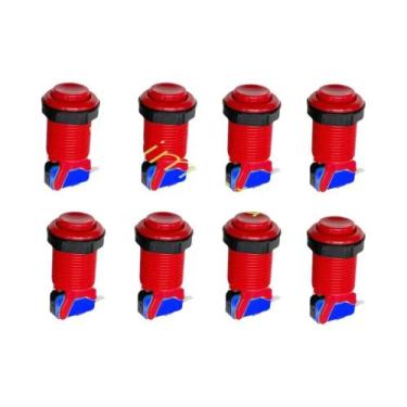 Imagem de Conjunto De 8 Botões De Pressão Para Joystick De Máquina De Jogo Arcad