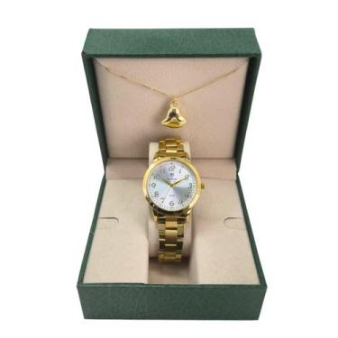 Imagem de Relógio Feminino Tuguir Analógico TG203-2C Dourado e Prata