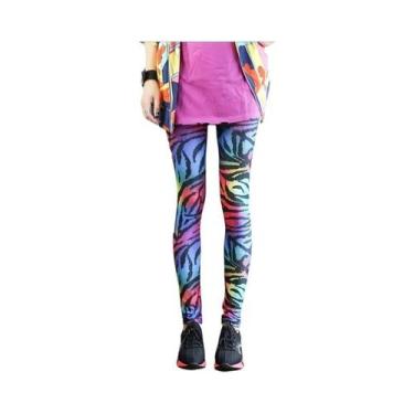 Imagem de Leggings Coloridas Da Moda Para Mulheres, Calças Casuais Aquecedoras D