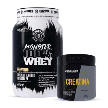 Imagem de Kit Monster Whey 900g Probiótica com Creatina 300g Original-Unissex