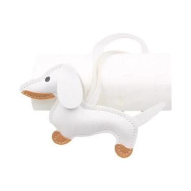 Imagem de Chaveiro De Couro PU Feminino Com Pingente De Cachorro Dachshund Para 