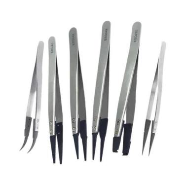 Imagem de Pinças De Plástico Antiestáticas Em Aço Inoxidável Para Instalação De 