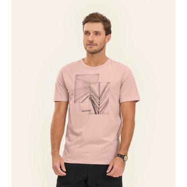 Imagem de Camiseta Meia Malha Masculina Diametro Rosa, G, Rosa