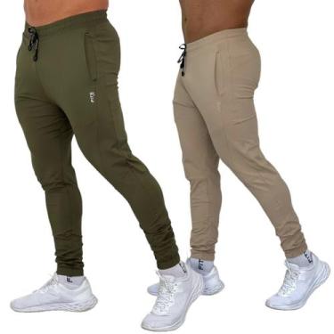 Imagem de Kit 02 Calças Jogger Masculina Em Poliamida De Academia - Fits Gym, Be