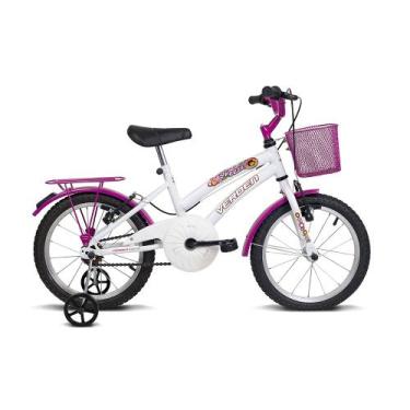 Imagem de Bicicleta Infantil Com Rodinhas Aro 16 Breeze Branco e Pink Verden Bik