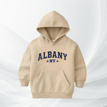 Imagem de Blusa de Moletom Infantil Albany NY com Capuz Flanelada Moleton Conforto Premium Estilo Streetwear-Unissex