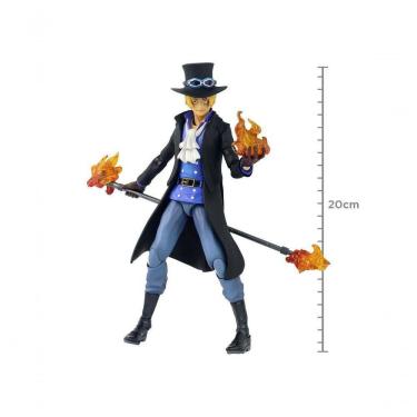 Imagem de Figure de Coleção Megahouse Variable Action Heroes Sabo Articulado com Chapéu, Óculos e Efeitos