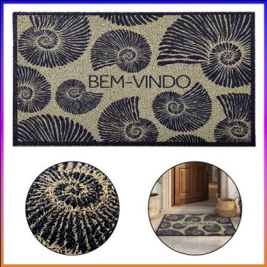 Imagem de Capacho Kapazi Home Conchas Vinil PVC Antiderrapante 50x80