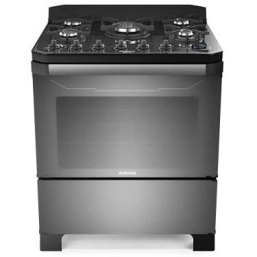 Imagem de Fogao itatiaia 5bcs itamaster reflecta painel digital, Preto, Bivolt