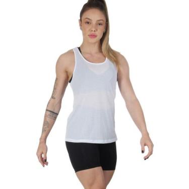 Imagem de Regata Nadador Feminina Essential Branca Preta - Alasca, Branco, M, Fe