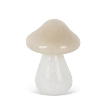 Imagem de Peça Decorativa Cogumelo em Vidro Bege 11cm BX0020 BTC