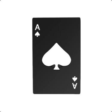 Imagem de Abridor De Garrafa Formato Carta De Baralho Espada Poker Aço Inox - Pe