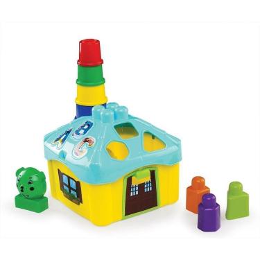 Imagem de Brinquedo Educativo Casinha de Atividades com Formas e Letras para Crianças Dismat Brinquedos