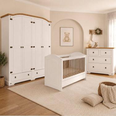 Imagem de Quarto Completo Baby 212x77 Smile Creme/Carvalho