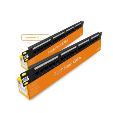 Imagem de Kit Patch Panel Sohoplus CAT.6-24 PORTAS T568A/B - 2 peças