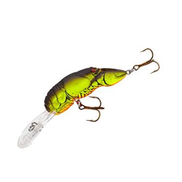 Imagem de Rebel Iscas de pesca Original Realista Crawfish Crankbait Isca, Chartreuse/Marrom, Deep Wee (2,4 a 3 metros de profundidade) (DWEECRAW)