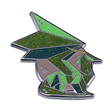 Imagem de YUANstore Broche de dragão de cristal verde Spyro com glitter, broches de lapela, jeans, acessórios de joias modernas