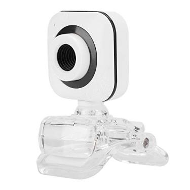 Imagem de Câmera Web de 125 HD, Webcam USB Full HD, câmera de computador com microfone embutido, acessório para PC Webcam, 480P, branco com clipe transparente