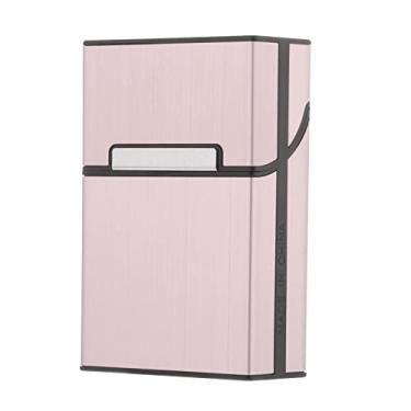Imagem de Generic Caixa de Alumínio Retrô - Suporte Aberto para 20 Cigarros Masculinos Presente, Cor de rosa