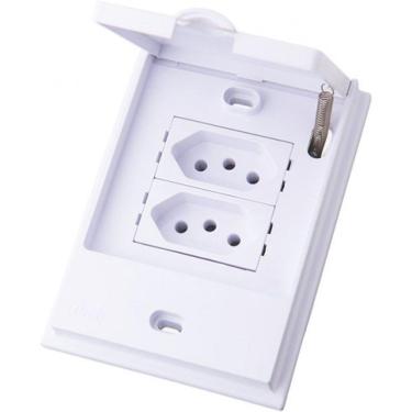 Imagem de Cj Tomada Dupla 10A - Blux B.L`Acqua Branco - Bba10843-1Br