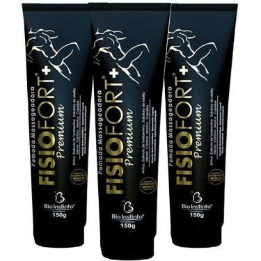Imagem de Kit 3 Pomada Massageadora Fisiofort Premium 150G