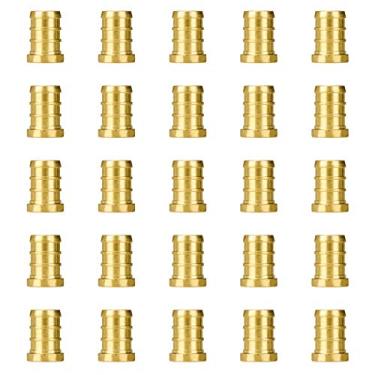Imagem de SUNGATOR (pacote com 25) Tampa de extremidade de plugue PEX de 1/2 polegada, ajuste de crimpagem de latão sem chumbo