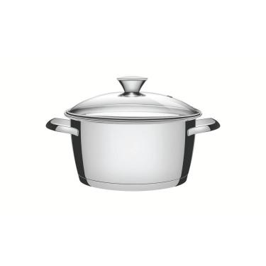 Imagem de Caçarola Funda Tramontina Allegra em Aço Inox com Fundo Triplo e Tampa de Vidro 22 cm 4,2 L Tramontina