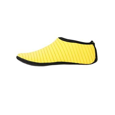 Imagem de Legou Sapatos de Praia Engrossados Sapatos de Natação masculinos e femininos sapatos de riacho Meias de mergulho amarelo-limão P