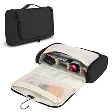 Imagem de Teamoy Bolsa de armazenamento de viagem compatível com Dyson Airwrap Styler, organizador de viagem portátil para modelador de ar e acessórios, preto