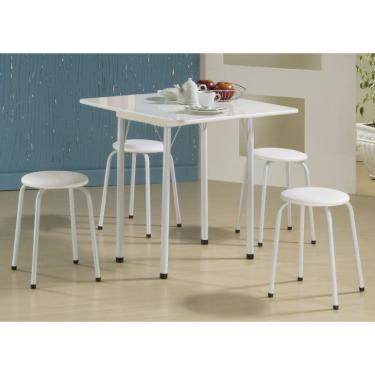 Imagem de Conjunto de Mesa e 4 Mochos Nadia Branco
