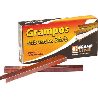 Imagem de Grampo Grampeador 266 Cobreado 5000 Grampos 7898457740364