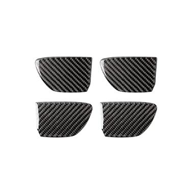 Imagem de JEZOE Maçaneta da porta interna de fibra de carbono decoração da tampa da tampa decalque decalque, para Infiniti Q50 2014-2020 acessórios do interior do carro